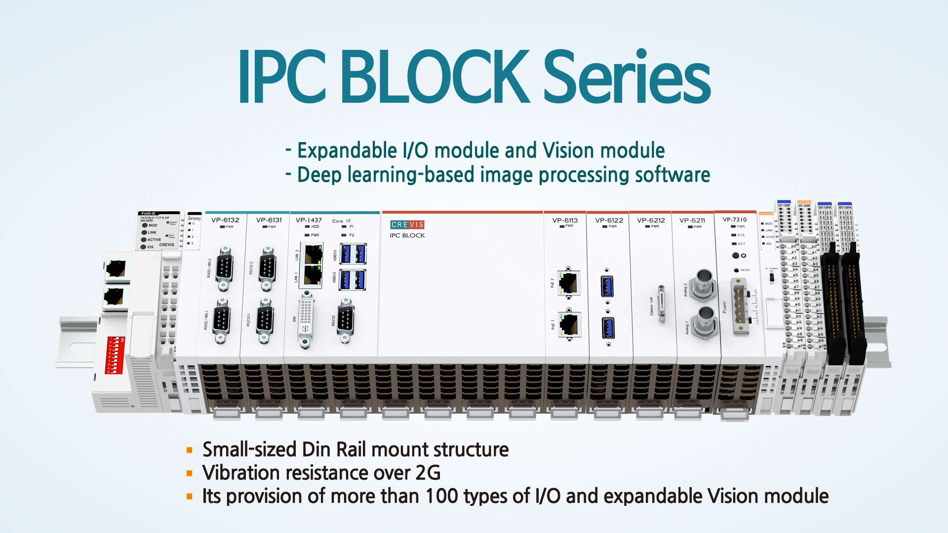 IPC Block <br> (Industrial PC with Expandable I/O module and Vision module)